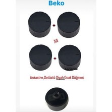 Setüstü Ankastre Ocak Düğmesi Siyah Düğme Takımı Seti