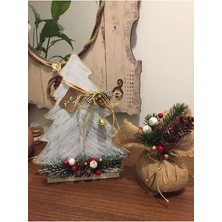 Dekoratif El Yapımı Ahşap Çam Ağacı, Christmas Süsü, Yılbaşı Süsü
