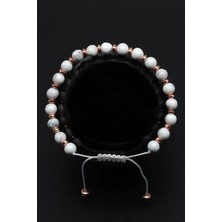 Alibaba Doğaltaş Havlit Doğal Taş Makrome Örme Bileklik Küre Kesim