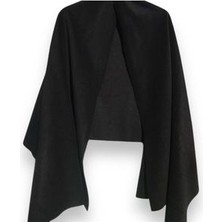 Siyah Kışlık Polar Omuz Şalı Yumuşak Dokulu Kalın Omuz Şal Atkı Cafe-Restaurant-Otel Şal 70X180 cm