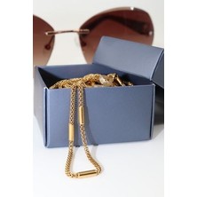 Çelik Gold. Gözlük Zinciri. Özel Tasarım Steel. Gözlük Ipi. Gözlük Askısı. Unisex.