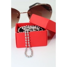 Çelik Gümüş Renk. Gözlük Zinciri. Özel Tasarım Steel. Gözlük Ipi. Gözlük Askısı. Unisex