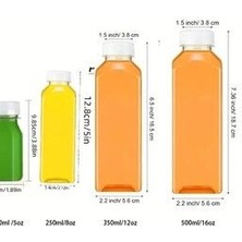 24 Adet 235ML Detox Meyve Suları Smoothie'ler Diyet Sporcu Içeceği Pet Şişesi Kilitli Kapakşişe 250