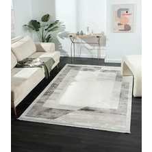 Aatoliarugs Dream Gri Halı Antrasit Geometrik Detaylı Akrilik Tozuaz Modern Salon Halısı Yatak Odası