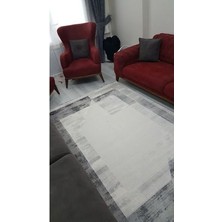 Aatoliarugs Dream Gri Halı Antrasit Geometrik Detaylı Akrilik Tozuaz Modern Salon Halısı Yatak Odası