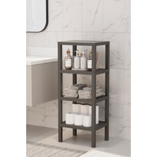 Mithra Life 4 Katlı Plastik Gri Banyo Mutfak Rafı MIT1051