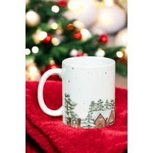 Yılbaşı Klasik Çam Ağacı Ev Kupa Bardak Mug