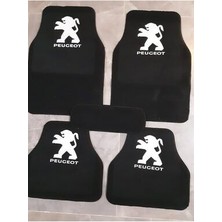 Peugeot 207 Logolu Siyah Çift Katlı Halı Paspas