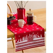 Home Kırmızı Yılbaşı Temalı Runner 45 x 120  cm