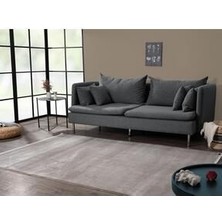 Aatoliarugs Connect Gri Renk Halı Yün Halı Kalın Yumuşak Halı Triko Akrilik Halı Salon Halısı Oturma Odası Halısı 156*230  cm