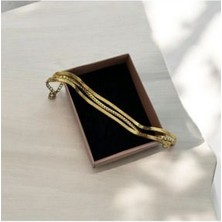 Kadın Yüksek Kalite Çelik Klasik Italyan Bileklik  Zincir