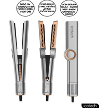 Icotech HS50 Pro Gri Airflow Saç Düzleştirici Saç Şekillendirici Saç Maşası