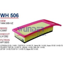 Wunder WH506 Hava Filtresi 206 P307 1.4 Hdı C3087 FN0118 MRMOEM-1083095
