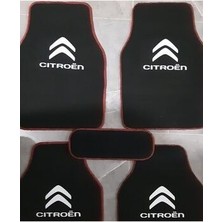 Citroen Berlingo Logolu Siyah Çift Katlı Halı Paspas Seti