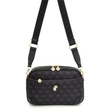 Silver & Polo Silver Polo Siyah - Siyah Monogram Kadın Çapraz Çanta SP1094