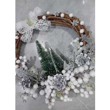 Lolipop Hobi Kış Temalı Yeniyıl Kapı Süsü 35  cm  Beyaz, Kapı Süsü , Noel, Dekor
