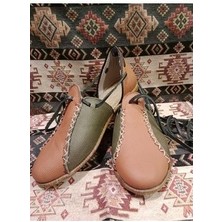 Deri Sandalet, Osmanlı Yemeni Dünyası Yemeni (Çarık), Haki-Taba Çift Renk.