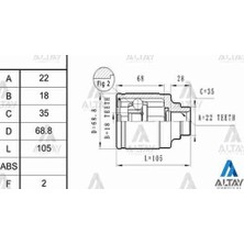 Maher 01829 Aks Kafası Iç Alto Maruti 22X18