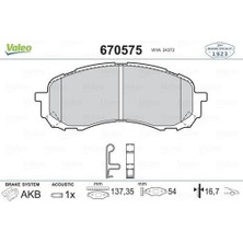 Valeo 670575 Ön Fren Balatası Subaru Impreza 1.5 1.6 2000 2011 26296AE200