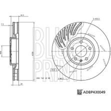 Blue Print ADBP430049 Fren Diski Porsche 95B615301F