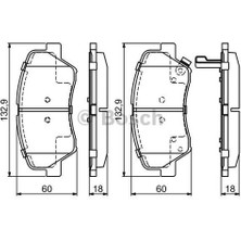 Bosch 0986494691 Ön Fren Balatası Hyundai Elantra 2011-ELANTRA 2016-I30 2011-KIA Optima 2012-CERATO 2015-CEED 12- 58101A6A20