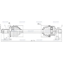 Maher 01975 Aks Komple Ön Elantra 11-16 Benzinli Sol M-T 1.6 Abs'li 46 Diş 686MM 495003X000