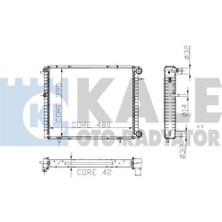 Kale 0535351AB Radyatör Brazing Renault 19 1.9d-1.7d Mek 480X395X42 7700272472