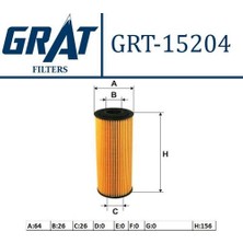 Grat 15204 Yağ Filtresi Volkswagen Golf Caddy Crafter Lt Passat A3 A4 A6 Leon Octavia 74115562