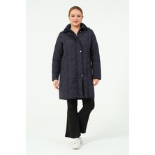 Glr & Gym Ahunaz Büyük Beden Içi Tüylü Kapüşonlu Kapitone Mont