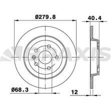 Braxis AE0318 Arka Fren Disk Aynası Transporter T4 2.4 2.5 96-02 7D0615601