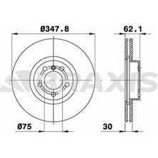 Braxis AD0411 Fren Diski Ön (348MM) Bmw X5 E70 X6 E70 34116886477