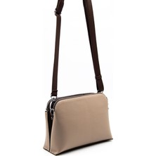 Silver & Polo Koyu Bej - Kahve SP623 Kadın Çapraz Çanta