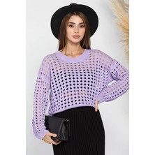 Gülseli Ajurlu Mevsimlik Triko Bluz