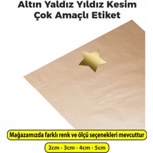 Yıldız Kesimli Altın Yaldız Çok Amaçlı Etiket 2cm - 500 Adet