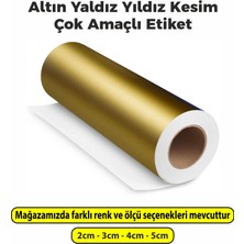 Yıldız Kesimli Altın Yaldız Çok Amaçlı Etiket 2cm - 500 Adet