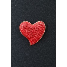 Keeba Sevginin en ışıltılı hali Kalp broş Yakut tonlu kristal taşlı tasarım kalpli kadın yaka iğnesi.