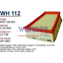 Wunder WH112 Hava Filtresi Polo 1.4 Tdı C2295 3 FN0209 MRMOEM-1082075