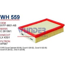 Wunder WH559 Hava Filtresi Ford Escort V-Vı-Vıı-Orion 1.6-1.8-2.0- MRMOEM-1083342