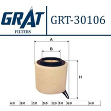 Grat 30106 Hava Filtresi N42-43-45-46 E81-E82-E87-E88-E90-E91-E92-E93-X1 E83 13717532754