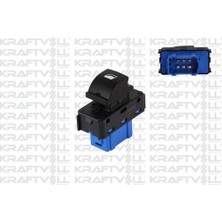 Kraftvoll 04050062 Cam Açma Kumanda Anahtarı Ön Arka (Sağ Sol) P301 C-Elysee Mavi 96766662ZD