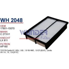 Wunder WH2048 Hava Filtresi Corolla 93-98 Enj C2731 1 FN0214 MRMOEM-1082594