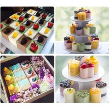 Pengfushop4 F Stili 10 Parça Tek Kullanımlık Plastik Mousses Tatlı Bardağı Parti Dekorasyonu Için Şeffaf Trapez Gıda Kek Konteyneri (Yurt Dışından)