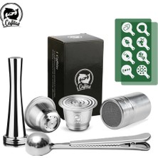 Pengfushop4 Turuncu Tarzı Icafilas Gıda Sınıfı Paslanmaz Çelik Yeniden Kullanılabilir Kapsül Nespresso Maker Için Kalıcı Kahve Pod Tutucu Kek Stencils Kahve Elek (Yurt Dışından)