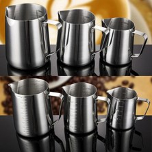 Pengfushop4 Ölçeksiz 200ML Stili Iç Ölçek Paslanmaz Çelik Süt Köpürtme Sürahisi Espresso Kahve Sürahi Kreması Macchiato Cappuccino Latte Art Maker Sürahi Fincan (Yurt Dışından)