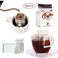 Pengfushop4 Beyaz Stil 7,5 x 9 cm Ack Tek Kullanımlık Kahve Fliter Torbaları Taşınabilir Asılı Kulak Tarzı Kahve Filtreleri Espresso Kahve Için Çevre Dostu Kağıt Torba (Yurt Dışından)