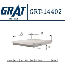 Grat 14402 Kabin Filtresi Astra G-Astra H-Zafira B 1.2ı 16V-1.8I-1.6L-1.4-1.4 16V-1.6-1.8-2.0 16V 1808612