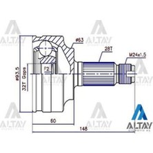 Maher 01732 Aks Kafası Diş Accord 03-08 Benzinli 28X32X63 44014SDCA50