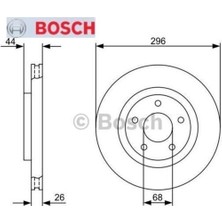 Bosch 0986479358 Ön Fren Diski Aynası Havalı Nissan Qashqai 2007 2012 Xtrail 2008 2012 Juke 2010- Renault Koleos 2008-296X4 40206JY01A