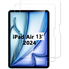 MobaxAksesuar Apple iPad Air 13INÇ M2 2024 Tablet Temperli Cam Ekran Koruyucu A2898 A2899 A2900