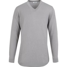 Uki Gri V Yaka Triko Kazak